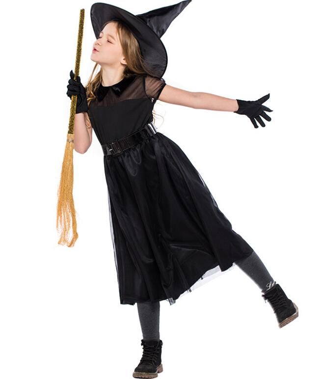 F68158 Girls Witch Costume, Halloween Children Classic Witchy Dress Up